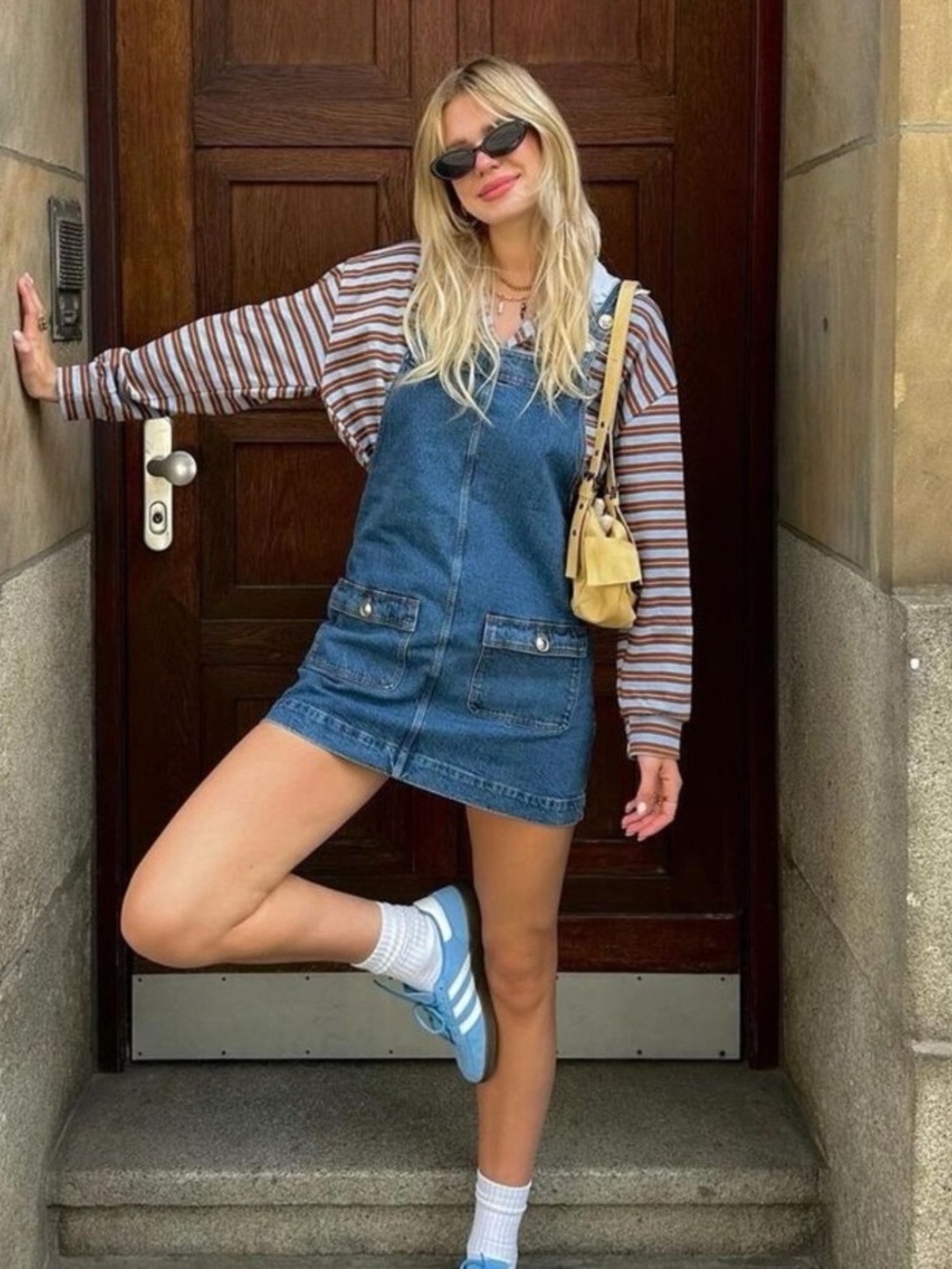 Sezane Ysea Denim Mini Dress